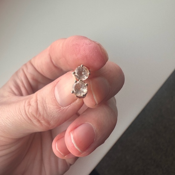 Zales Jewelry - Morganite Solitare Stud Rose Gold Earrings